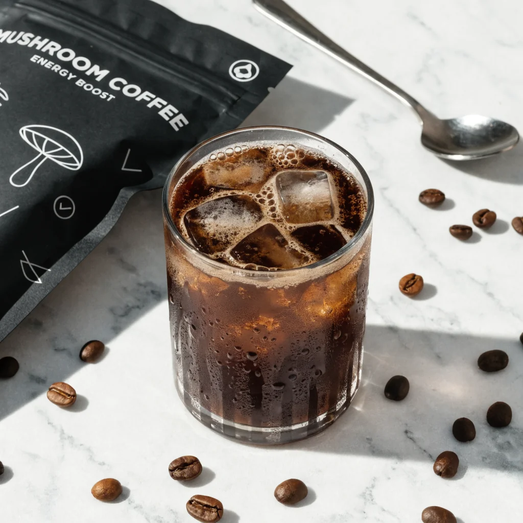 Mushroom coffee lifestyle shot